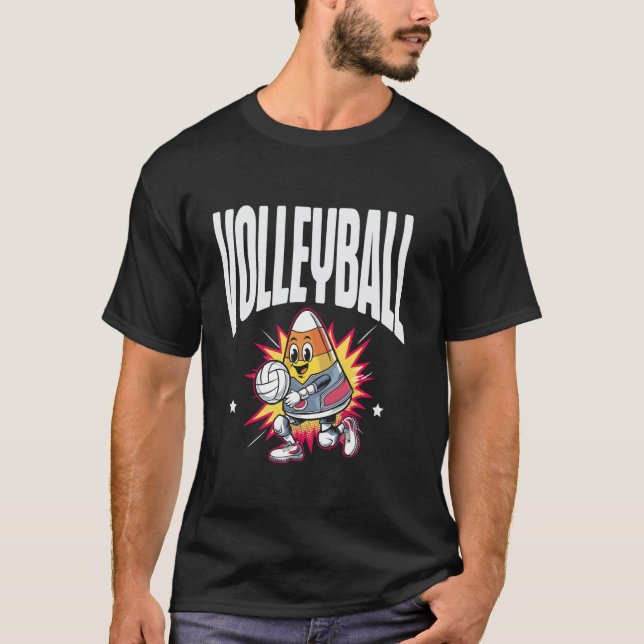 Camiseta Volei Feliz Véspera de Halloween (Frente)