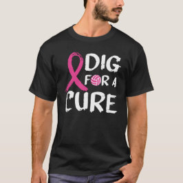 Camiseta Vôlei para uma cura Outubro Conscientização do Cân