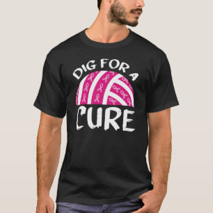 Camiseta Vôlei para uma cura Outubro Conscientização do Cân