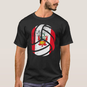 Camiseta Volei Peru Peruanos Bandeira Volei Homens Mulhere