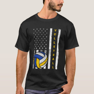 Camiseta Voleibol Americano Bandeira de Voleibol