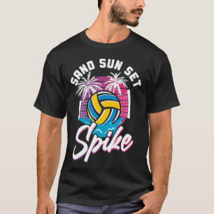 Camiseta Voleibol Areia Sol Torre Vintage Retro 90s