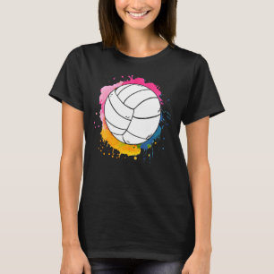 Camiseta Voleibol Colorido Colorido de Coloração de Coloraç