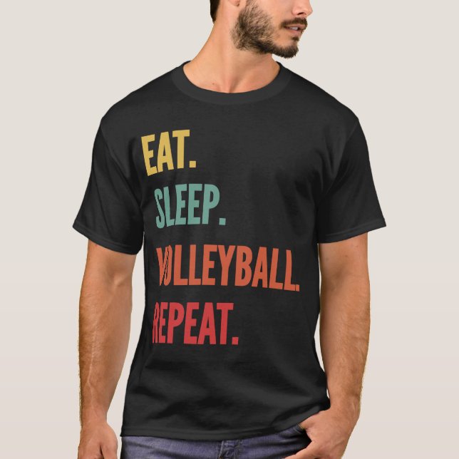 Camiseta Voleibol come repetição do voleibol (Frente)