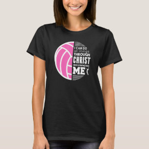 Camiseta Voleibol Cristão Eu Posso Fazer Todas As Coisas Fi
