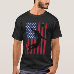Camiseta Voleibol da Bandeira dos Estados Unidos