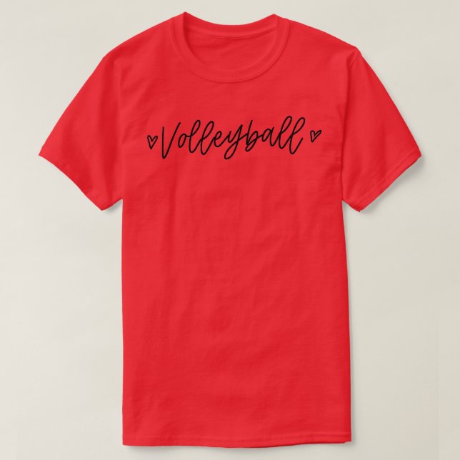 Camiseta Voleibol de caligrafia (Frente do Design)