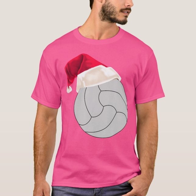 Camiseta Voleibol De Natal No Santa Hat (Frente)