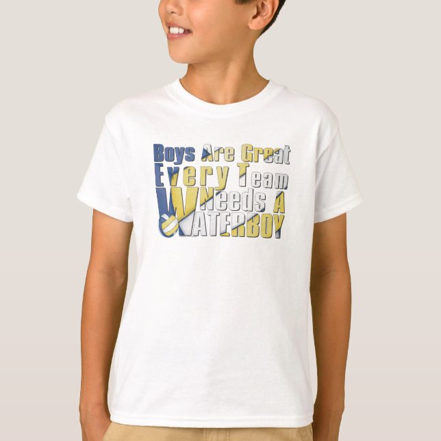 Camiseta Voleibol de Waterboy em azul e amarelo (Frente)