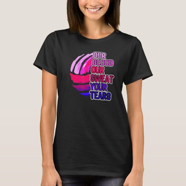 Camiseta Voleibol Dizendo Nosso Sangue Nosso Suor Suas Lágr (Frente)