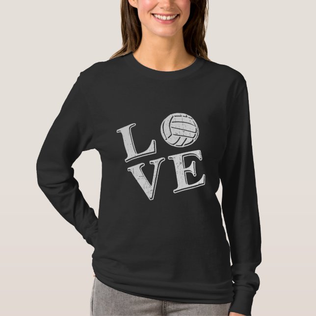 Camiseta Voleibol do amor (branco) (Frente)