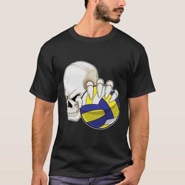 Camiseta Voleibol do crânio (Frente)