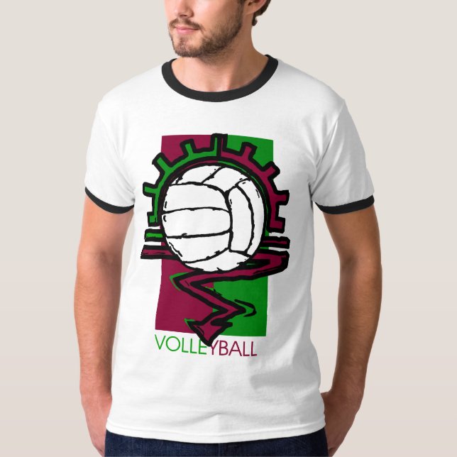 Camiseta Voleibol do vintage (Frente)