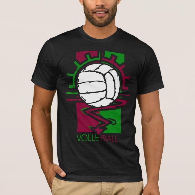 Camiseta Voleibol do vintage (Frente)