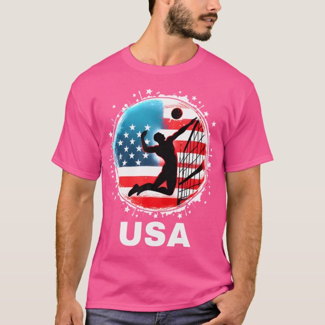 Camiseta Voleibol Dos Estados Unidos Equipe V De Voleibol D (Frente)