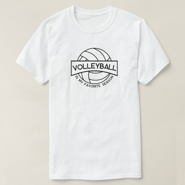 Camiseta Voleibol é a minha estação favorita (Frente do Design)