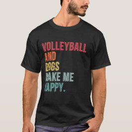 Camiseta Voleibol E Cachorro Me Engraçam Feliz