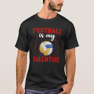 Camiseta Voleibol É Meu Namorados Adorava Coração Voleib
