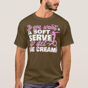 Camiseta Voleibol e raparigas Engraçado Soft Serve