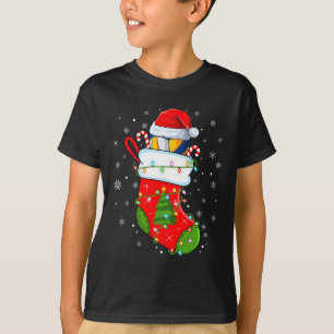 Camiseta Voleibol Em Meias De Natal Papais noeis Engraçados