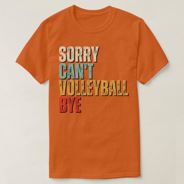 Camiseta Voleibol Engraçado Desculpe Quant Volleyb (Frente do Design)