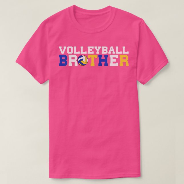Camiseta Voleibol Engraçado Irmão e Homem de Voleibol (Frente do Design)