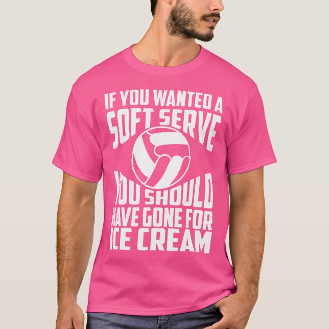 Camiseta Voleibol Engraçado Se Quisesse Servir Mole (Frente)