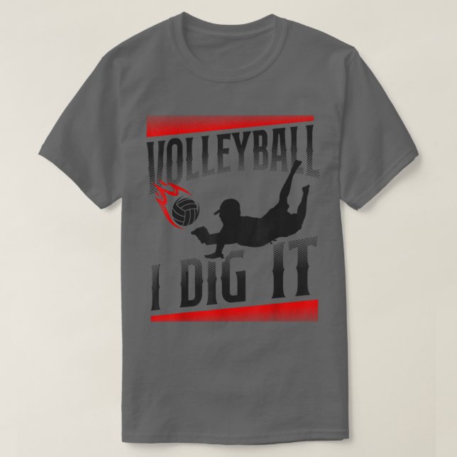 Camiseta Voleibol Equipe De Voleibol I Dig (Frente do Design)