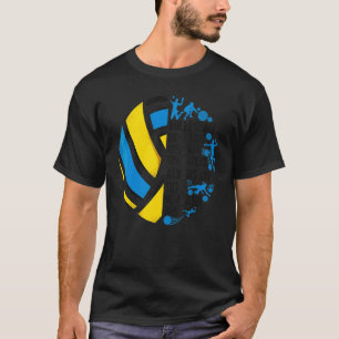 Camiseta Voleibol Equipe Vintage Voleibol 90 Coração
