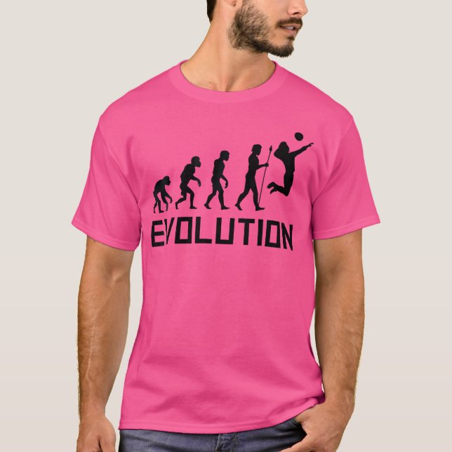 Camiseta Voleibol Evolutivo Engraçado Voleibol (Frente)