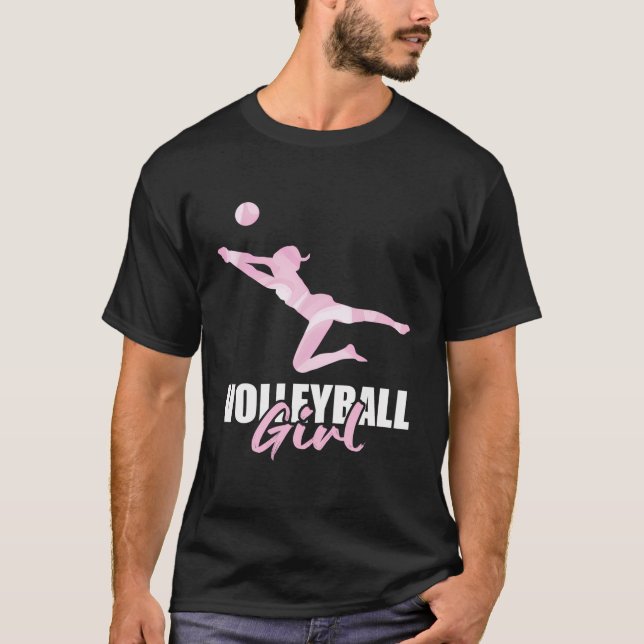 Camiseta Voleibol Garota Jogada de Voleibol (Frente)
