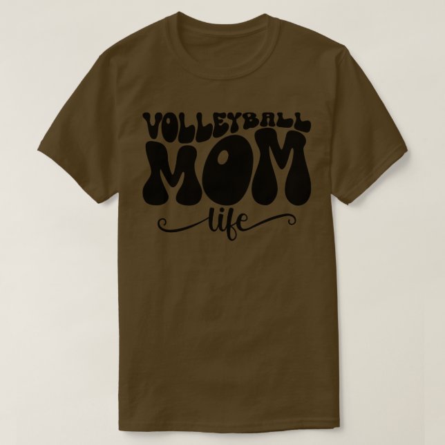 Camiseta Voleibol Mãe Vida Engraçada Voleibol Mães D (Frente do Design)