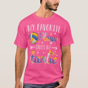 Camiseta Voleibol Meu Jogador Favorito Me Chama Tia Tia Tia