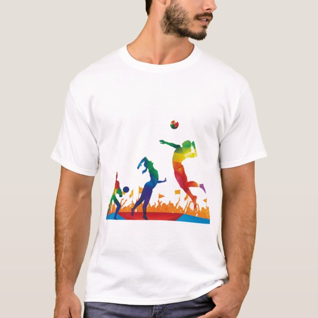 Camiseta Voleibol Mostra Seu Estilo T-Shirt (Frente)