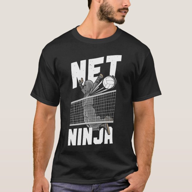 Camiseta Voleibol Net Ninja Ninja Vintage (Frente)