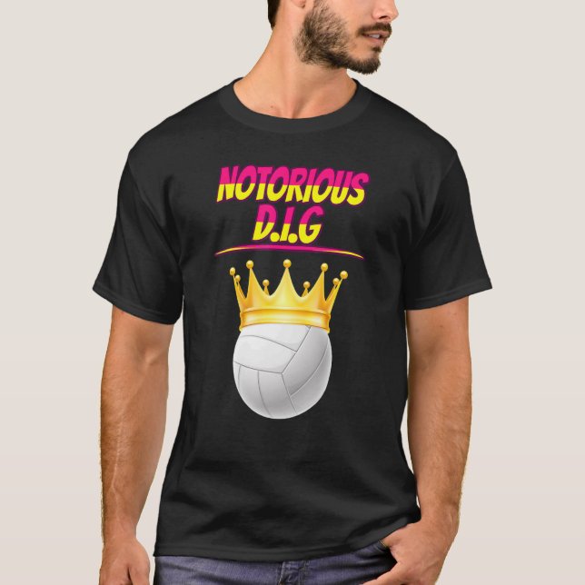 Camiseta Voleibol Notoriamente D I G Citando Sarcástico (Frente)