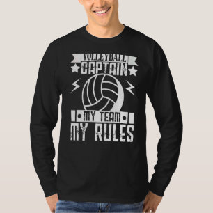 Camiseta Voleibol Para Homens E Mulheres Capitão Minha Equi