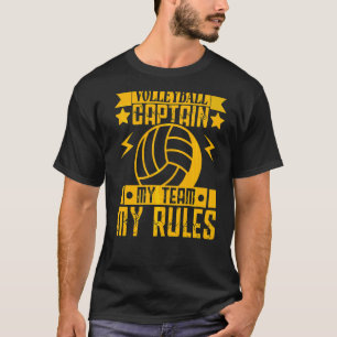 Camiseta Voleibol Para Homens E Mulheres Capitão Minha Equi