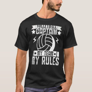 Camiseta Voleibol Para Homens E Mulheres Capitão Minha Equi