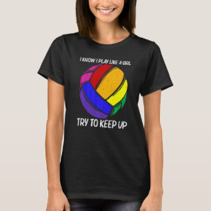 Camiseta Voleibol Para Mulheres Jogadoras De Voleibol