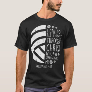 Camiseta Voleibol posso fazer coisas Bíblia Verdade Jesus G