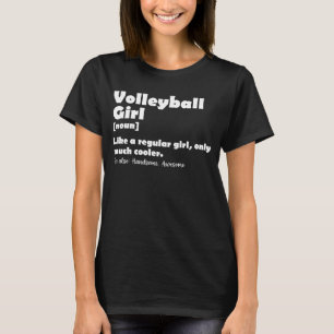 Camiseta Voleibol Rapariga Engraçado Definição De Voleibol