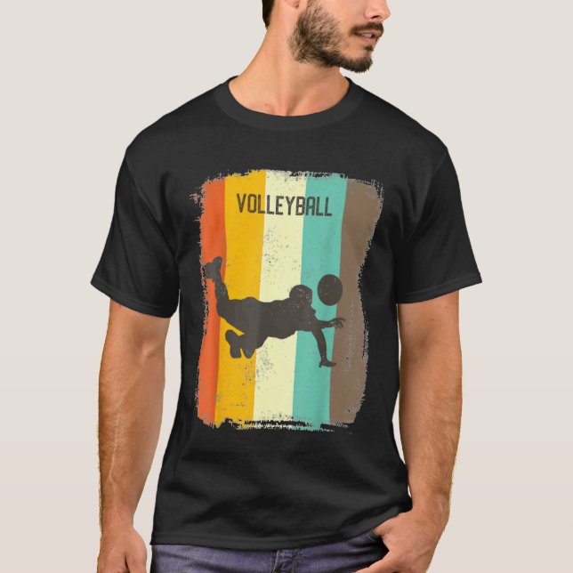 Camiseta Voleibol Retro 70s Vintage (Frente)