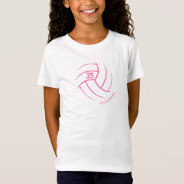 Camiseta voleibol rosa minimalista feminino