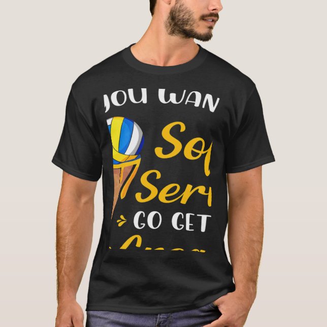 Camiseta Voleibol Se Quiser Um Sorvete Mole (Frente)