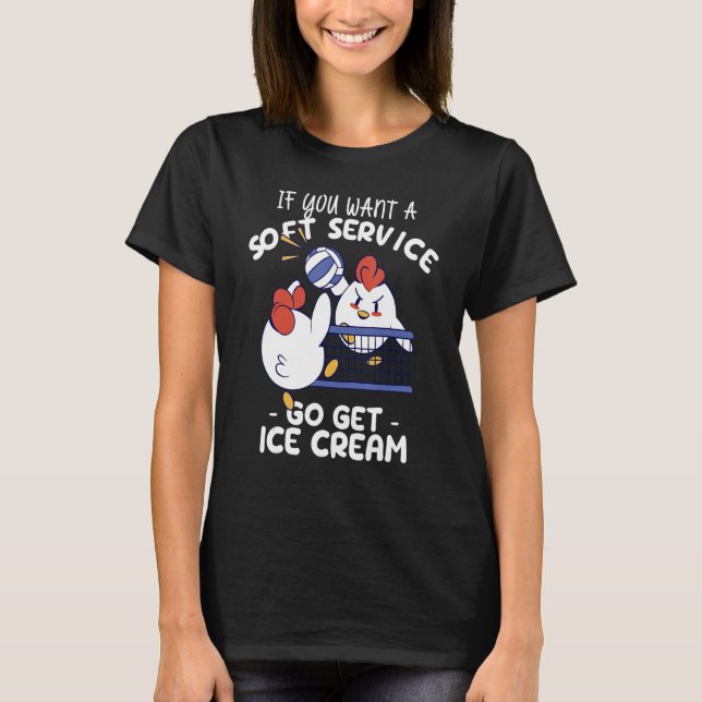 Camiseta Voleibol Se Quiser Uma Placa De Voleibol Mole (Frente)