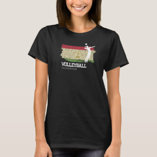 Camiseta Voleibol Tadjiquistão Bandeira Mulheres de Voleibo
