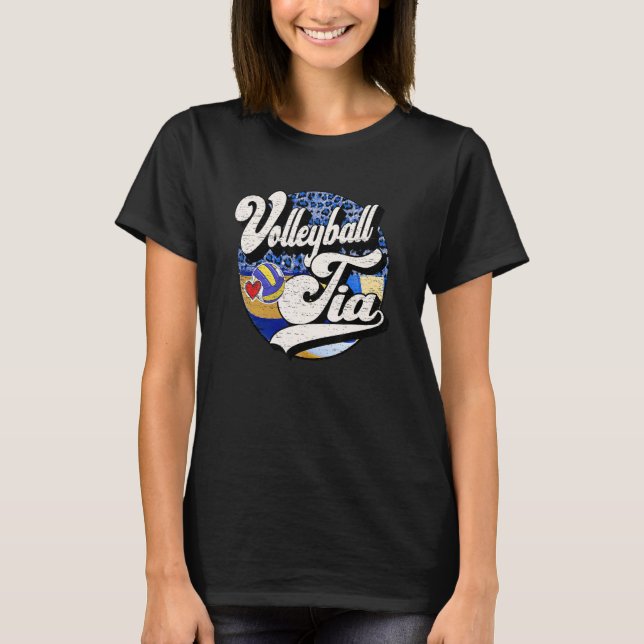 Camiseta Voleibol Tia Vintage Voleibol Familiar (Frente)