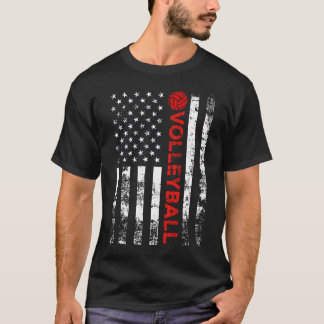 Camiseta Voleibol Vintage EUA Bandeira Americana