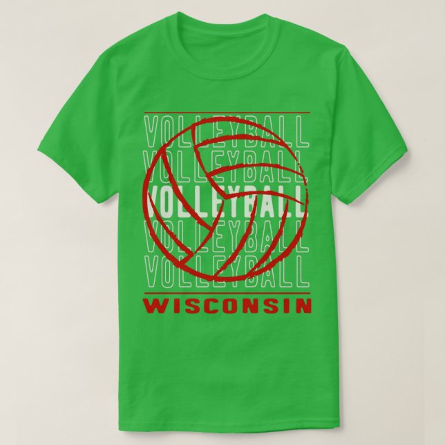 Camiseta Voleibol Wisconsin (Frente do Design)